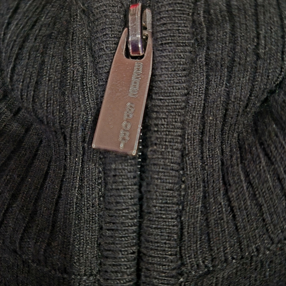 Bebe Sport Studded Logo on Arm Black Zip Up Sweater - XS. - Picture 5 of 6
